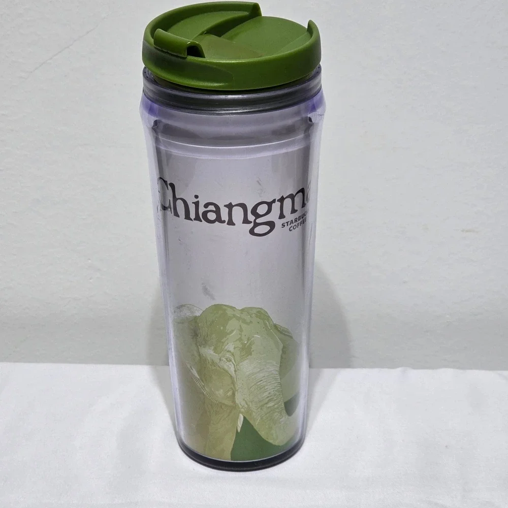 Starbucks Chiang Mai Thailand Global Icon Series  Tumbler 12oz Green Elephant